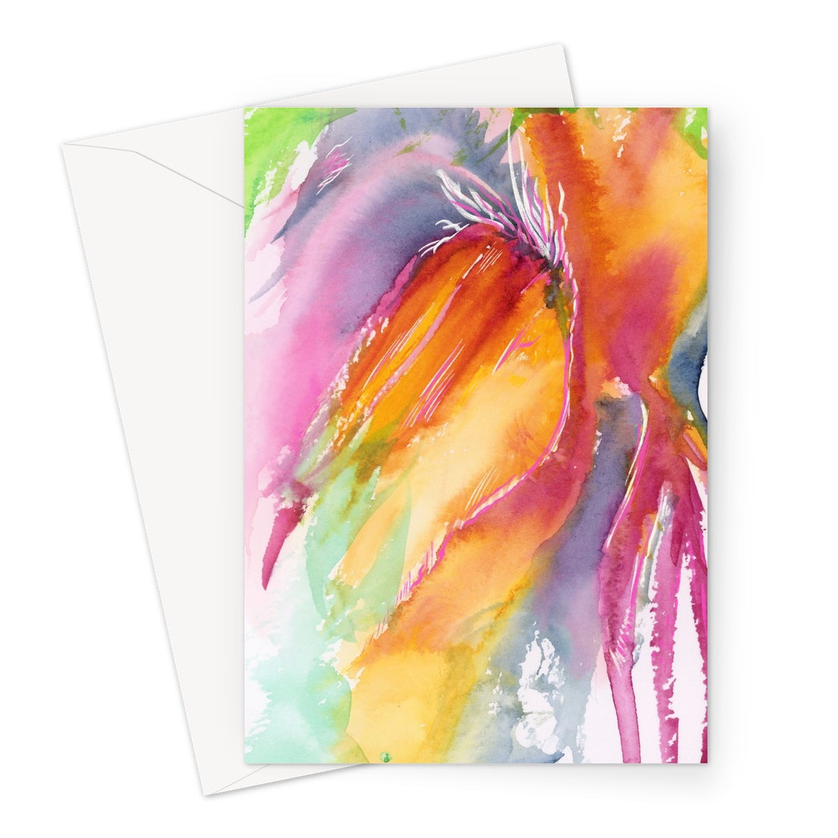 Fire and Swirls  Greeting Card