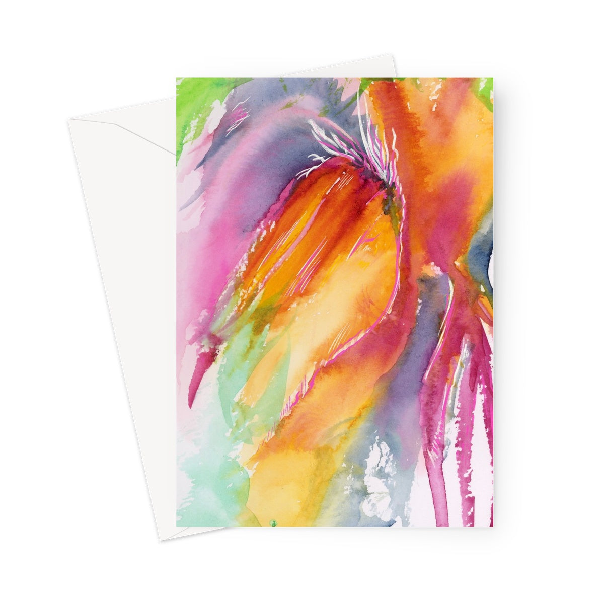 Fire and Swirls  Greeting Card
